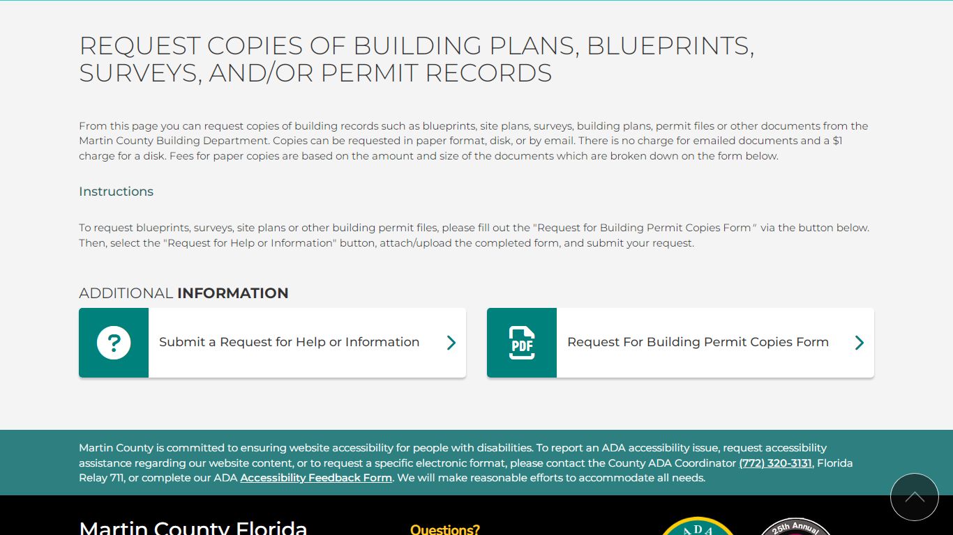 Request Copies of Building Plans, Blueprints, Surveys, and ...